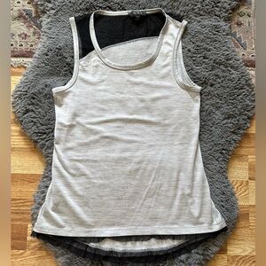 Alala Mesh Tank Top in Light Gray and Black